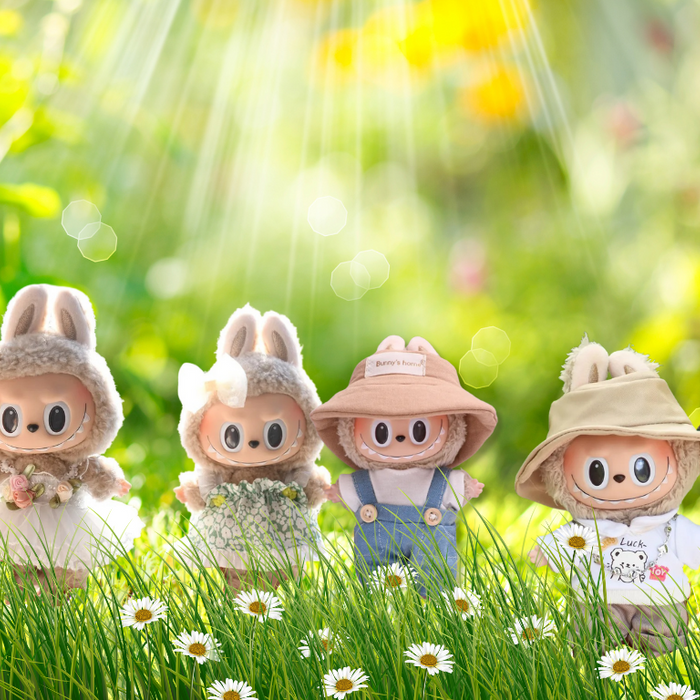 labubu dolls in spring summer outfit