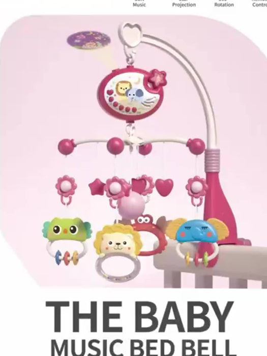 Baby Musical Mobile Crib With Music And Lights, Projection, Take-Along Rattle And Music Box For Babies Boy Girl Toddler Sleep