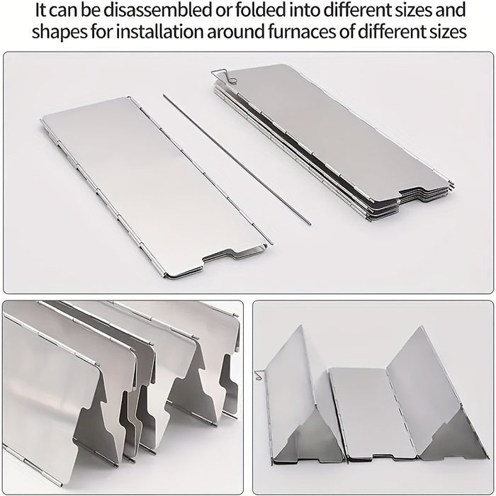 1pc Ultralight Foldable Aluminum Stove Windscreen for Camping, Picnic, Hiking