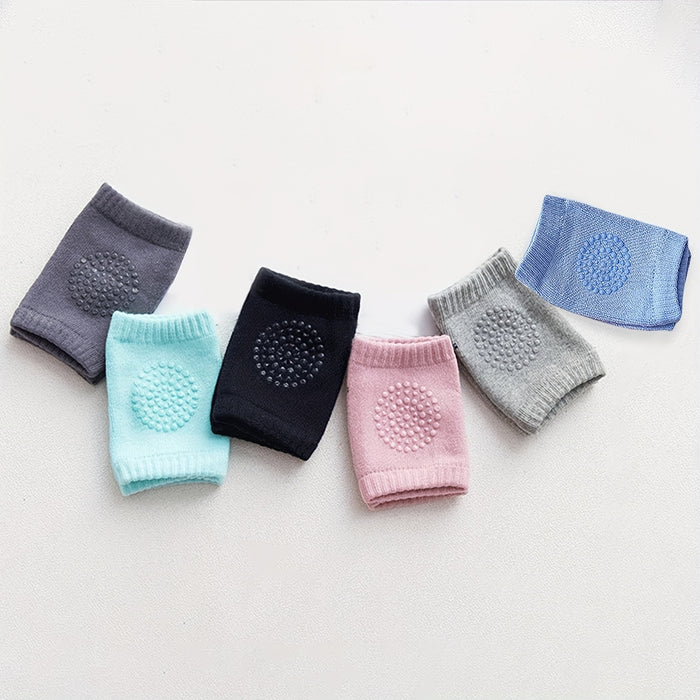 6 Pairs of Baby Crawling Non-Slip Knee Pads, Unisex Baby Toddler Knee Pads, Cartoon Elastic Knee Pads, Four Seasons Warm Accessories