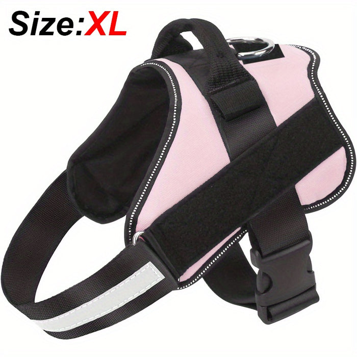 Reflective No-Pull Dog Harness with Breathable Design and Handle for Control and Comfort