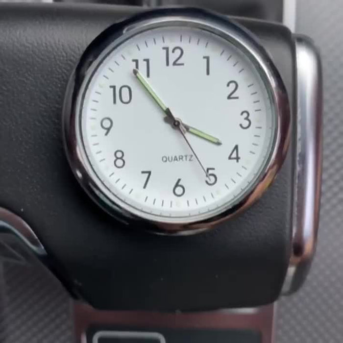 1pc Glow Decorative Clock Car Clock Mini Quartz Analog Car Dashboard Time Stick-On Clock Watch for Car Decoration Exclusive for high-end cars