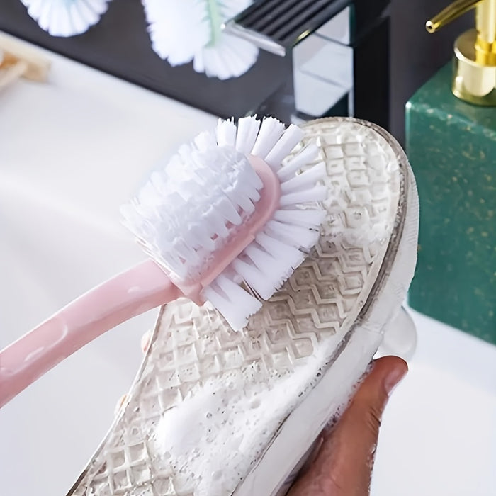 5-in-1 Durable Shoe Brush: Plastic Material for Efficient Cleaning