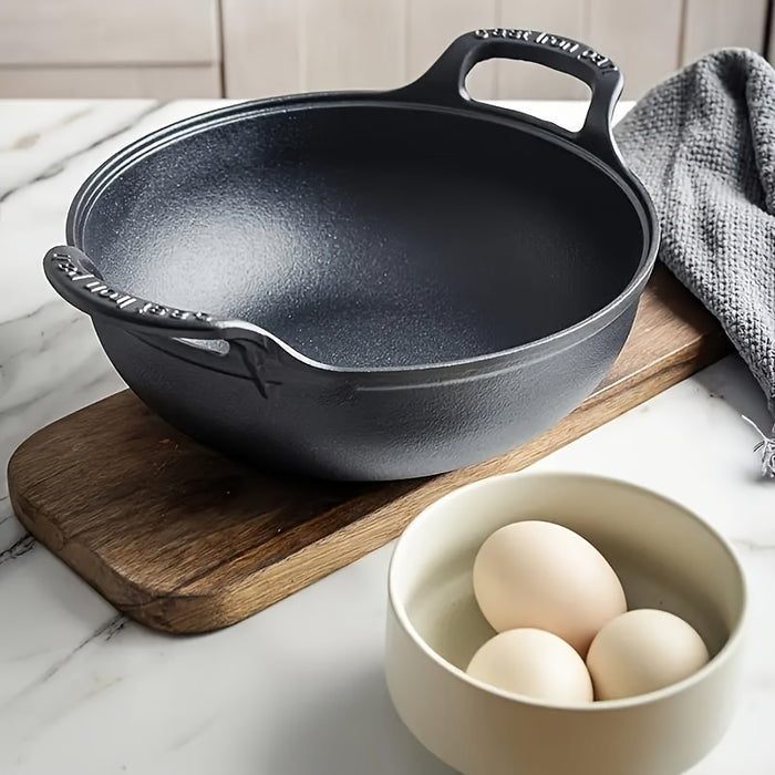 Pre-Seasoned Cast Iron Skillet with Dual Handles - Non-Stick, Durable Cookware for Outdoor Grilling & Camping, Mini, Versatile
