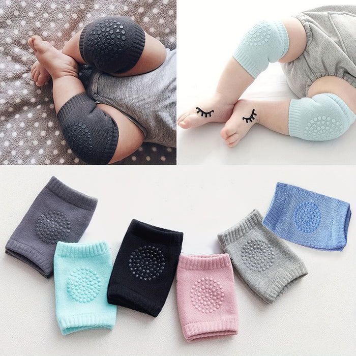 6 Pairs of Baby Crawling Non-Slip Knee Pads, Unisex Baby Toddler Knee Pads, Cartoon Elastic Knee Pads, Four Seasons Warm Accessories