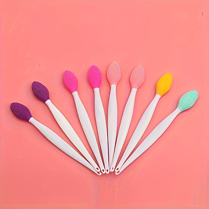 Pink Silicone Nose Brush - Dual-Sided Soft Exfoliating & Massaging, Blackhead Removal Tool, Formaldehyde-Free, 1pc