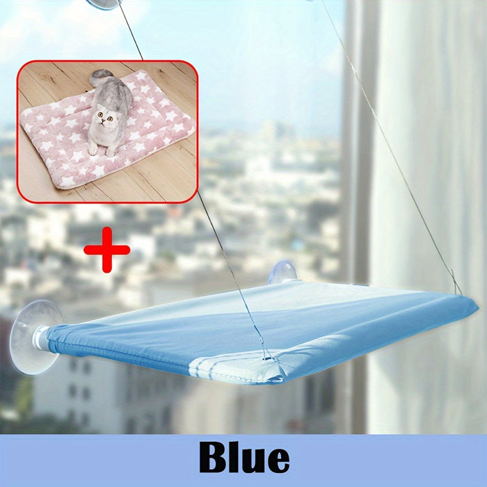 Cozy Window Perch Hammock Bed for Cats: Comfy Cat Bed with Window Mount