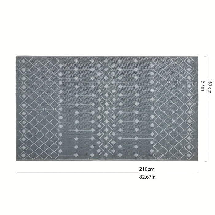 1pc, reversible outdoor Mat, outdoornothing else, stain-resistant and durable, made of polypropylene material, foldable, double-sided design, suitable for RV patio, outdoor camping, backyard and picnic use, lightweight and ea