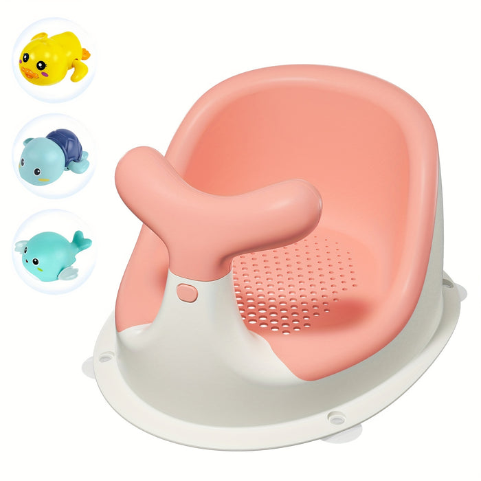 Baby Bath Seat-Cute Whale Shape Baby Bathtub Seat For 6 Months & Up, Infant Bath Seat For Babies Sitting Up Bathing In Tub, Safety Infants Toddler Bath Seat With 4 Secure Suction Cups