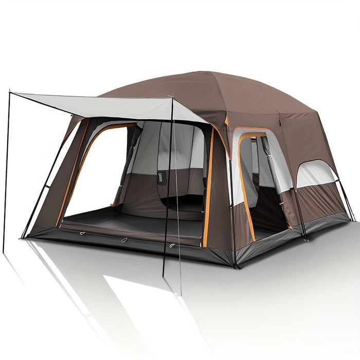 Versatile Large Outdoor Tent with Canopy & Mosquito Net - Waterproof, Fits 8-12 People, Perfect for Camping, Beach Trips & Gatherings - For Families & Groups - Ideal for Outdoor Adventures & Events - Great Gift for Camping En
