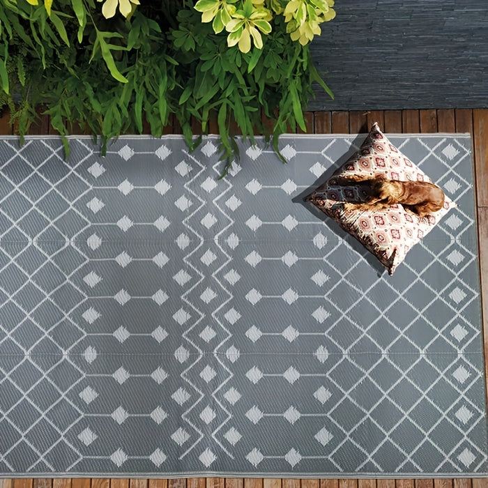 1pc, reversible outdoor Mat, outdoornothing else, stain-resistant and durable, made of polypropylene material, foldable, double-sided design, suitable for RV patio, outdoor camping, backyard and picnic use, lightweight and ea