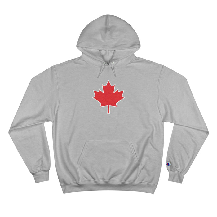 Red Maple Leaf Champion Hoodie - Canadian Pride Sweatshirt