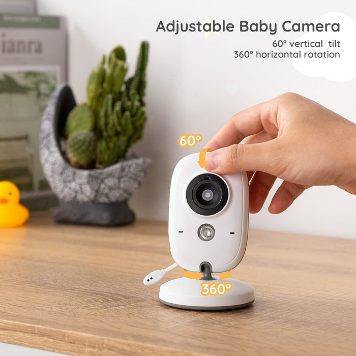 BOIFUN Video Baby Monitor Camera, Night Vision, No WiFi, ECO Mode, 3.2-inch IPS Screen, Two-way Audio, Rechargeable Battery, Feeding Reminder, Temperature Monitoring, Smart 8 Lullabies, Pet, Child