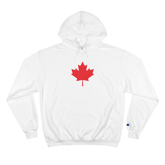 Red Maple Leaf Champion Hoodie - Canadian Pride Sweatshirt