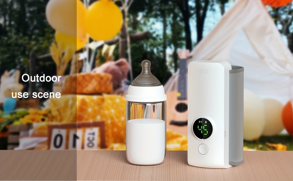 Portable Youngsters Bottle Heater, Suitable for Travel, Fast Heating, Lasting Heating Up to 5 Hours, Precise Temperature Control, Comfortable Youngsters Feeding Anytime, Anywhere, Waterless Heating Milk