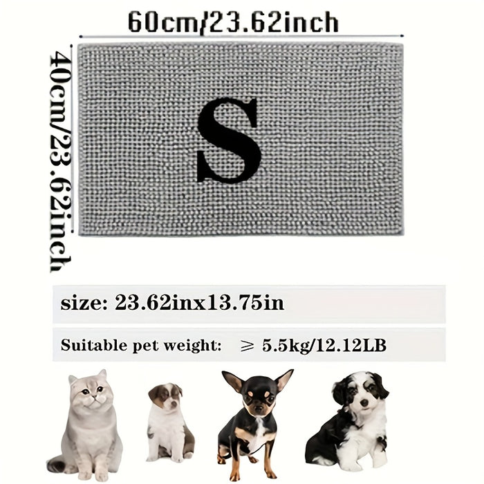 Keep Muddy Paws Out: Absorbent Microfiber Dog Doormat for Indoor Entryway