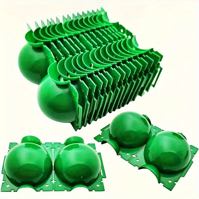 10pcs, 5cm/1.97in Diameter Plastic Plant Rooting Ball Grafting Tool, Green High Pressure Propagation Device For Air Layering And Seedling Cutting, Gardening Supplies