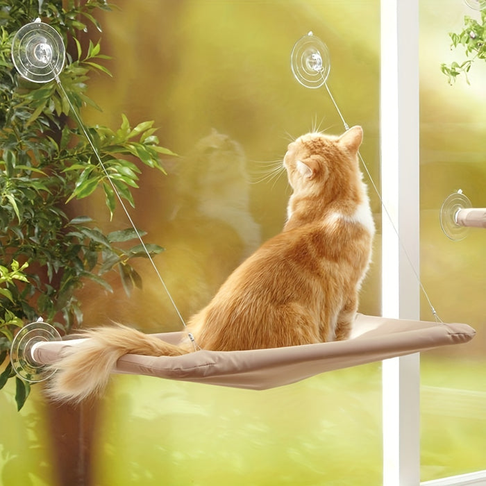 Cozy Window Perch Hammock Bed for Cats: Comfy Cat Bed with Window Mount