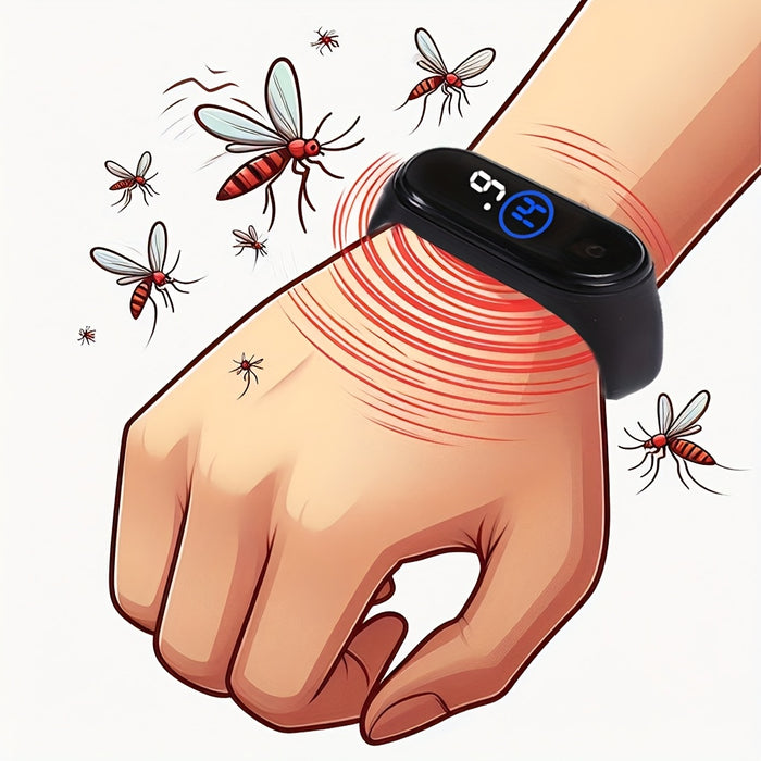 Home Mosquito Repellent Wristband, Insect Repellent, Women'S Mosquito Repellent Bracelet, Outdoor Men'S Mosquito Repellent Watch, Summer Mosquito Control, Unisex, Comfortable to Wear, 1pc