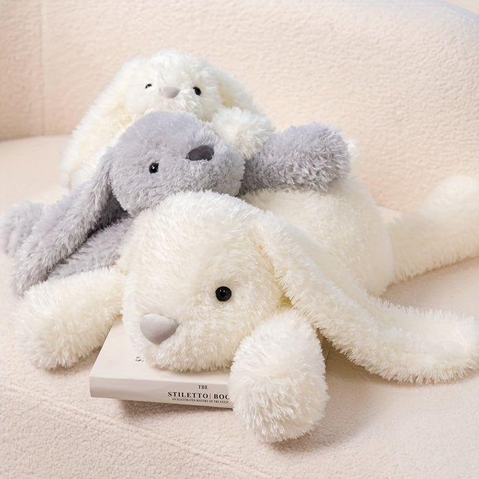 A Cute Plush Toy of a Rabbit with Big Ears, Measuring 35Cm/13.77In, Made of Soft Polyester Fiber, Perfect for Holidays And Birthday Gifts, Home Decoration, Halloween, And Easter.