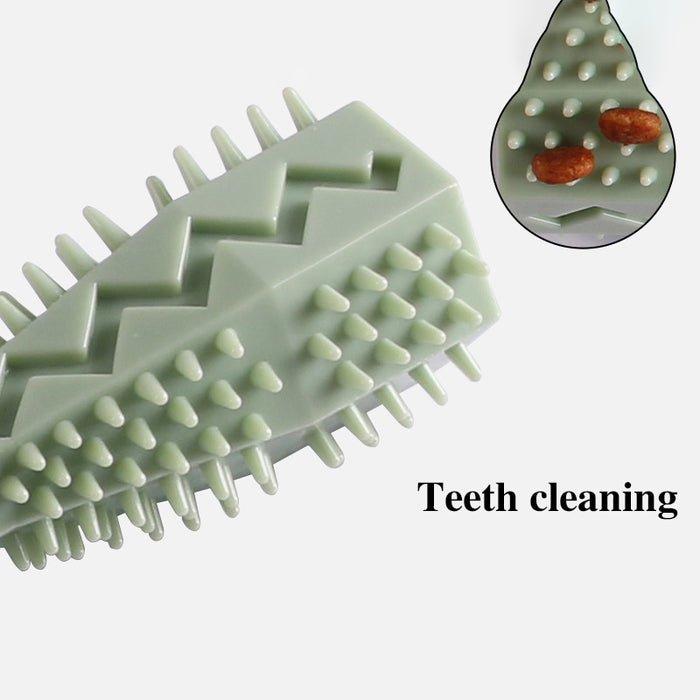 Durable Dog Chew Stick, Toothbrush For Tooth Cleaning And Massage - Soft Rubber Pet Toy