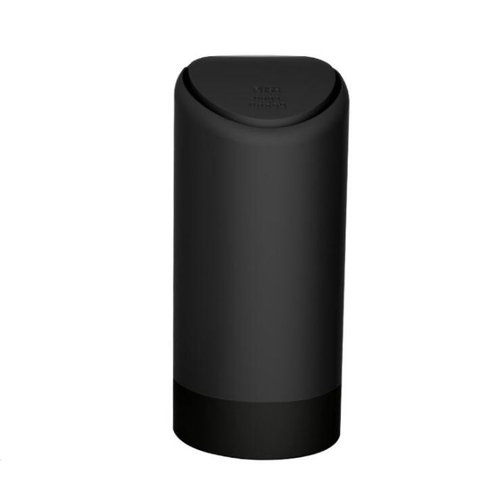 Black/White Car Garbage Can Car Trash Silicone Convenient Sanitary Noiseless Storage Box