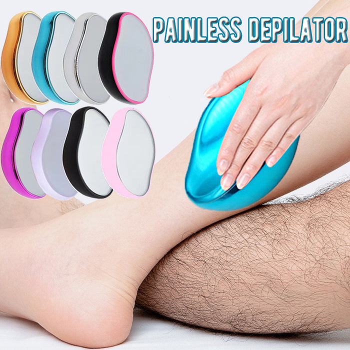 Hot Crystal Physical Hair Removal Eraser Glass Hair Remover, Painless, Easy Cleaning, Reusable, Body Care Depilation Tool, Uncharged, Without Battery, Without Laser, for Body Care