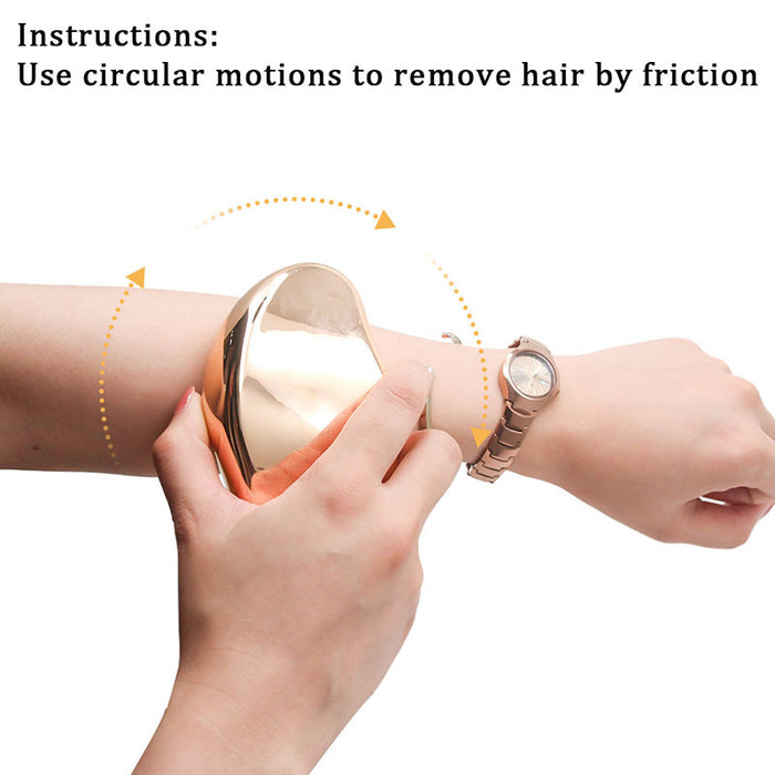 Hot Crystal Physical Hair Removal Eraser Glass Hair Remover, Painless, Easy Cleaning, Reusable, Body Care Depilation Tool, Uncharged, Without Battery, Without Laser, for Body Care