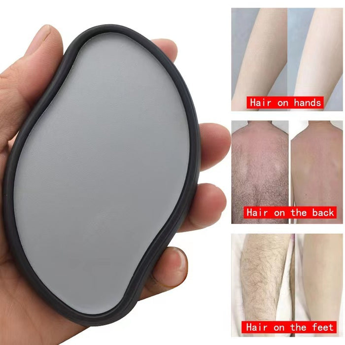 Hot Crystal Physical Hair Removal Eraser Glass Hair Remover, Painless, Easy Cleaning, Reusable, Body Care Depilation Tool, Uncharged, Without Battery, Without Laser, for Body Care