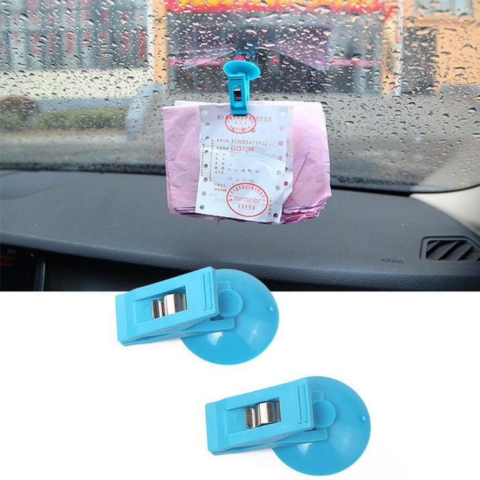 1 pair Universal Car Window Suction Cup Mount for Sunshades, Towels, Tickets, and More