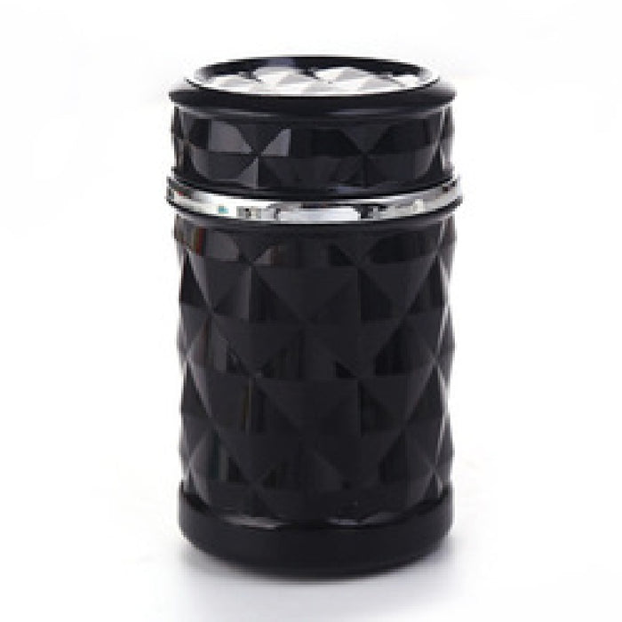 Car Ashtray With LED Light Rhinestone Ashtray Car Smokeless Smoke Cup Holder Storage Auto Accessories