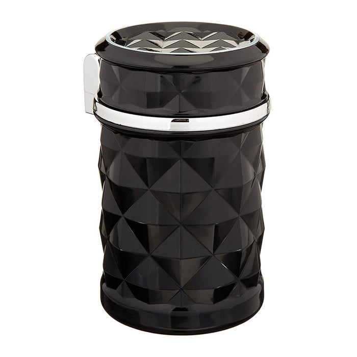 Car Ashtray With LED Light Rhinestone Ashtray Car Smokeless Smoke Cup Holder Storage Auto Accessories
