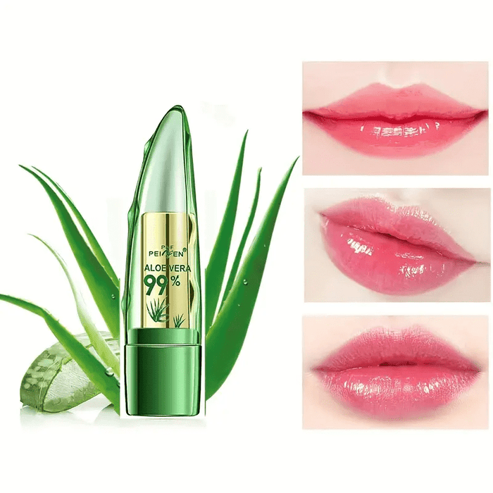 Magic Color-Changing Aloe Vera Lipstick - Hydrating, Moisturizing, and Repairing Lip Balm with Plant Squalane and Replenishing Water - Long-Lasting, Non-Sticky, and Cruelty-Free