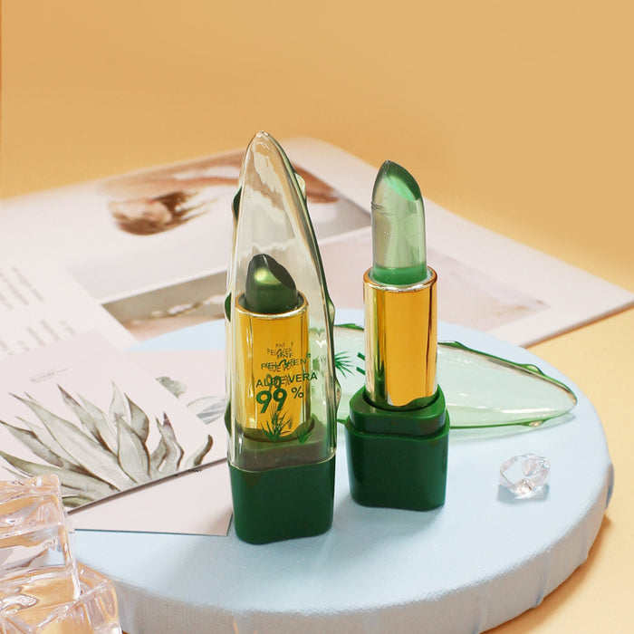 Magic Color-Changing Aloe Vera Lipstick - Hydrating, Moisturizing, and Repairing Lip Balm with Plant Squalane and Replenishing Water - Long-Lasting, Non-Sticky, and Cruelty-Free