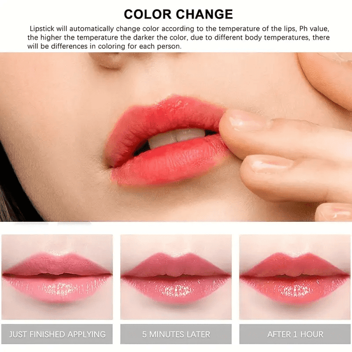 Magic Color-Changing Aloe Vera Lipstick - Hydrating, Moisturizing, and Repairing Lip Balm with Plant Squalane and Replenishing Water - Long-Lasting, Non-Sticky, and Cruelty-Free