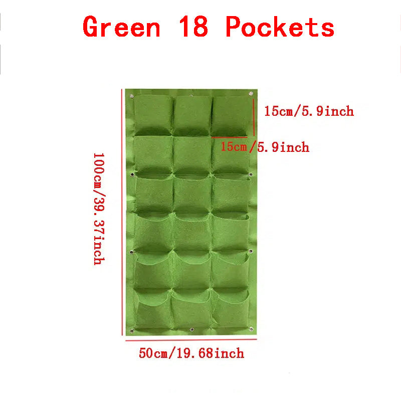 Versatile Wall-Mounted Garden Grow Bags - Lightweight, Indoor/Outdoor Use with 18/25/36/49/64/72 Pockets for Home Gardening