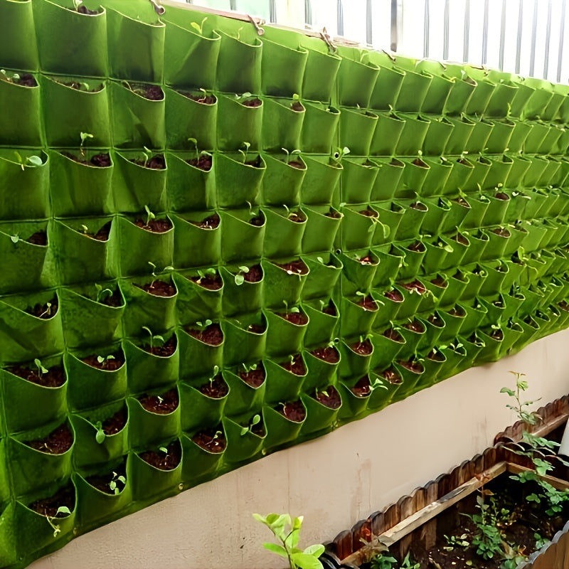 Versatile Wall-Mounted Garden Grow Bags - Lightweight, Indoor/Outdoor Use with 18/25/36/49/64/72 Pockets for Home Gardening
