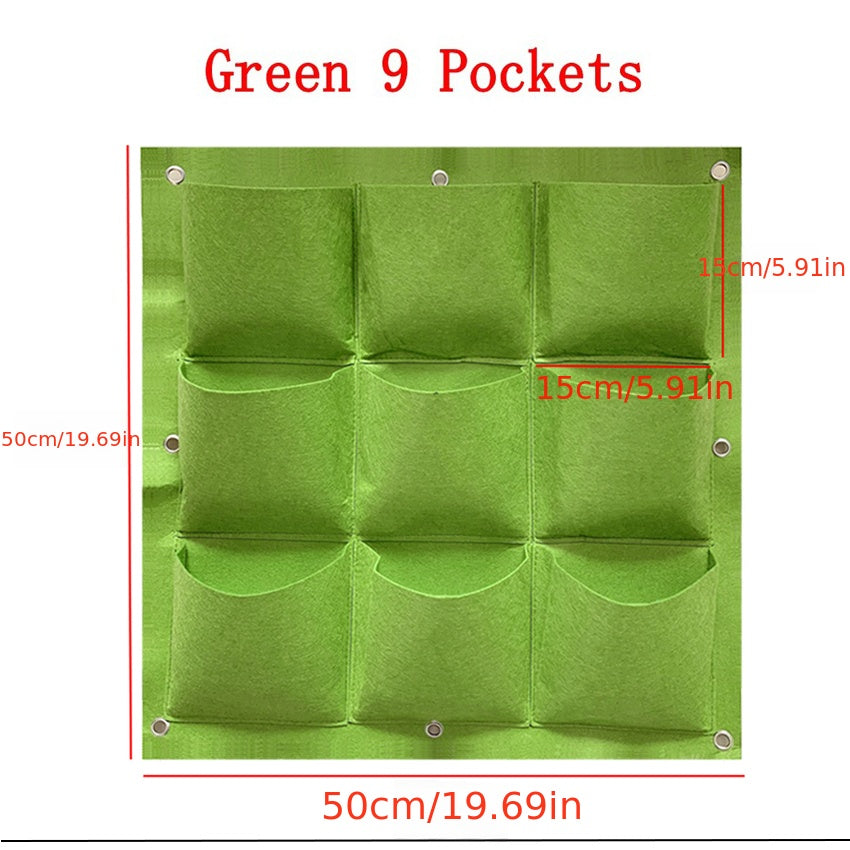 Versatile Wall-Mounted Garden Grow Bags - Lightweight, Indoor/Outdoor Use with 18/25/36/49/64/72 Pockets for Home Gardening