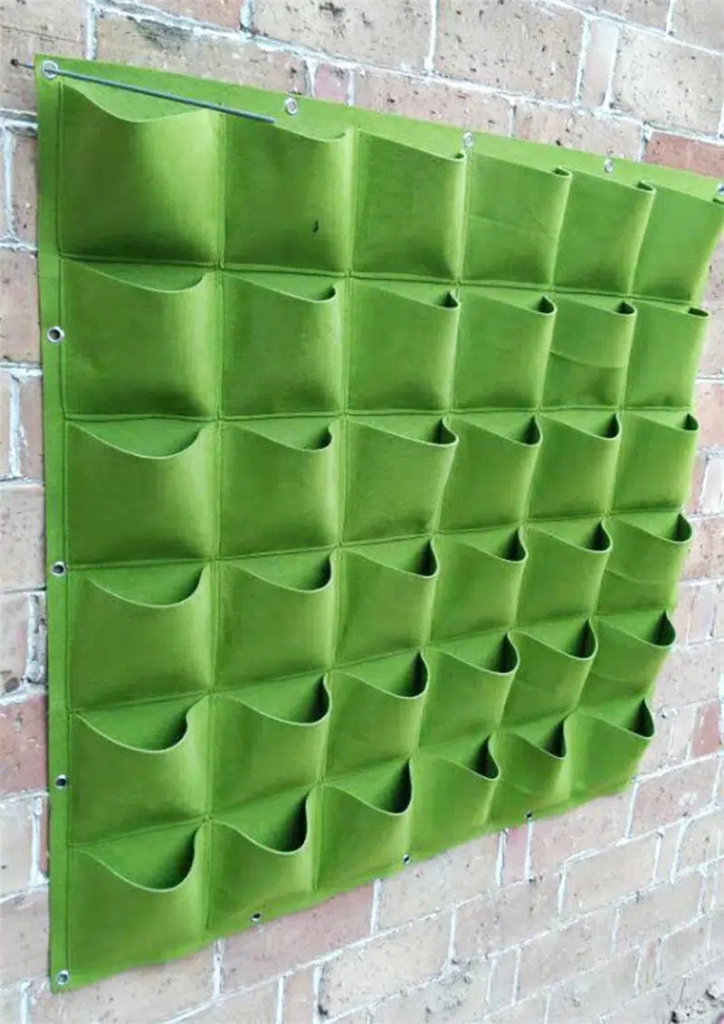Versatile Wall-Mounted Garden Grow Bags - Lightweight, Indoor/Outdoor Use with 18/25/36/49/64/72 Pockets for Home Gardening