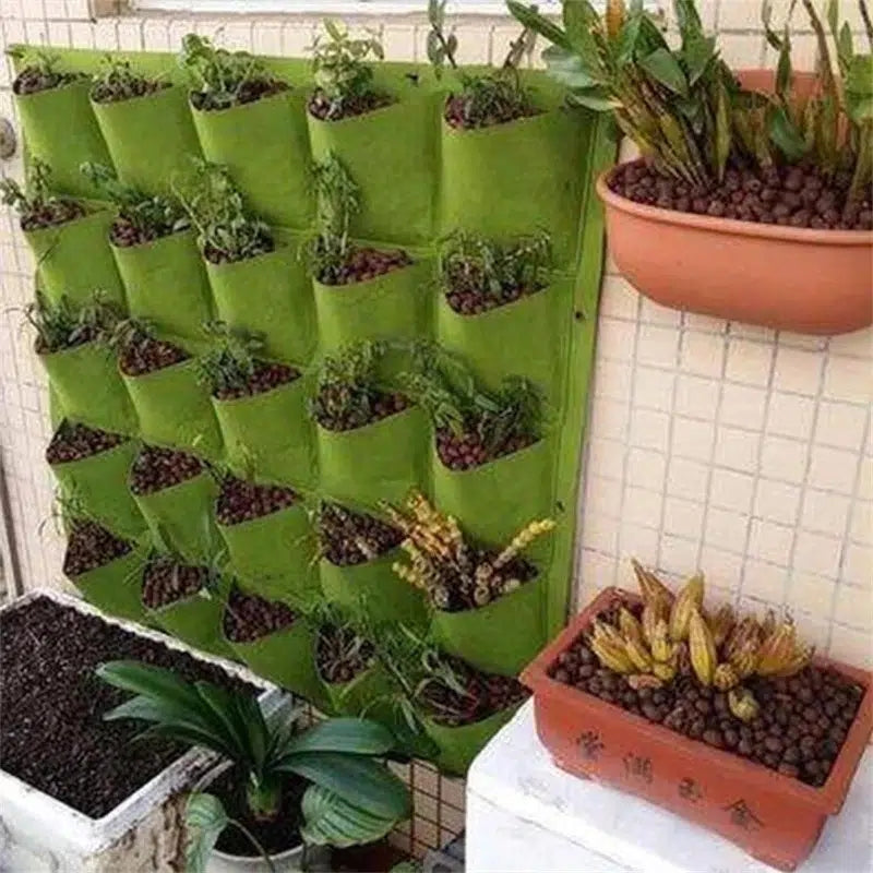 Versatile Wall-Mounted Garden Grow Bags - Lightweight, Indoor/Outdoor Use with 18/25/36/49/64/72 Pockets for Home Gardening