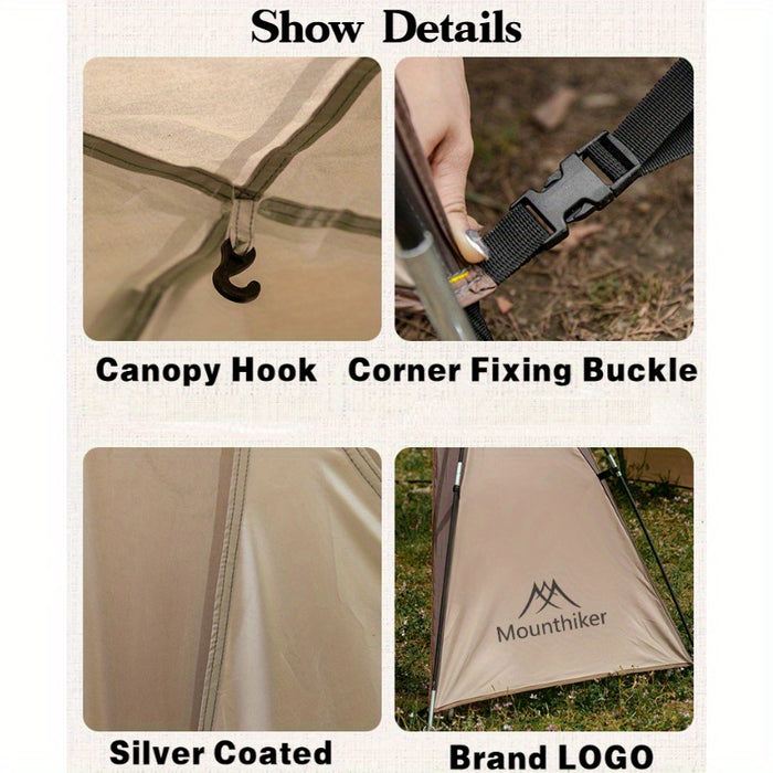 8-10 Person Outdoor Camping Dome Tents, Round Large Canopy, Portable Awning Pergola Canopy Tent