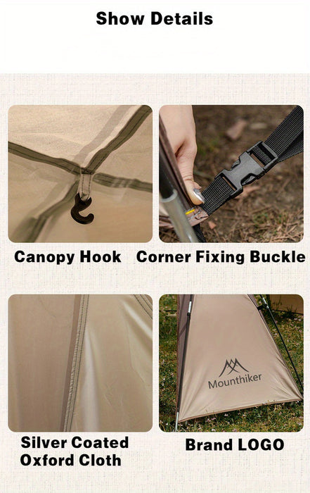 8-10 Person Outdoor Camping Dome Tents, Round Large Canopy, Portable Awning Pergola Canopy Tent