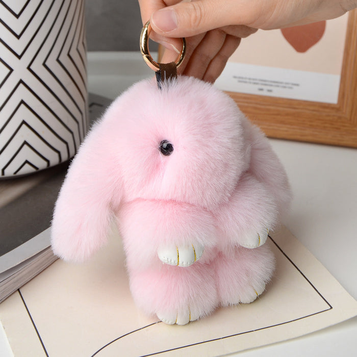 Imitation Rex Rabbit Plush Pendant - 1pc Key Chain Lover Gift for Easter, Halloween, Christmas, Graduation, and Back to School