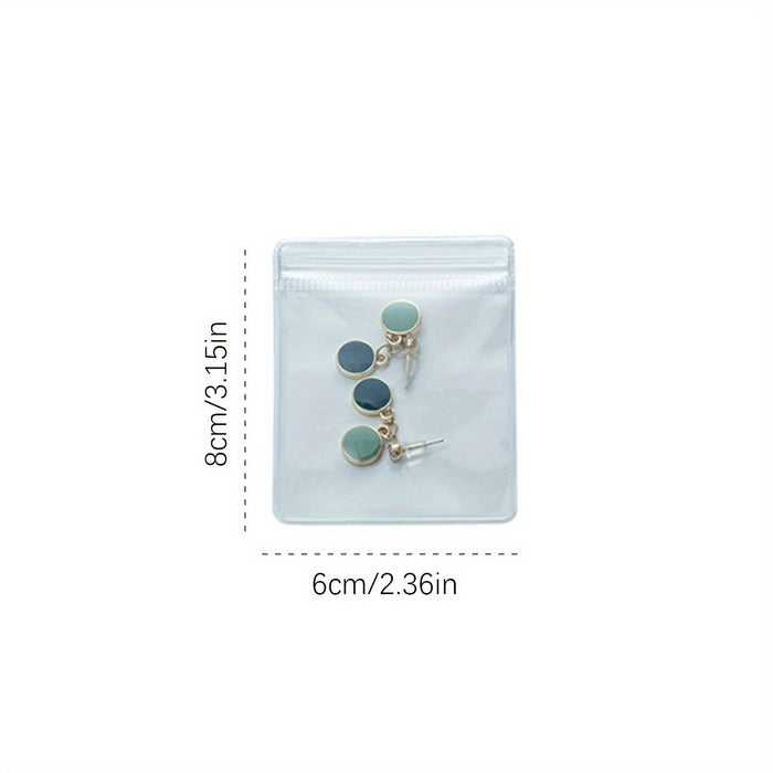 20pcs Mini Clear Jewelry Pouches - Portable Storage Bags for Rings, Earrings & Necklaces
