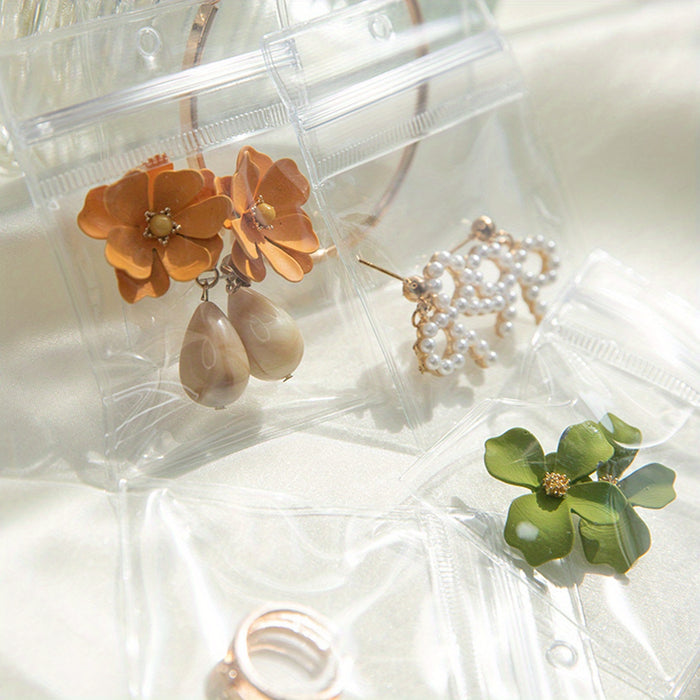 20pcs Mini Clear Jewelry Pouches - Portable Storage Bags for Rings, Earrings & Necklaces