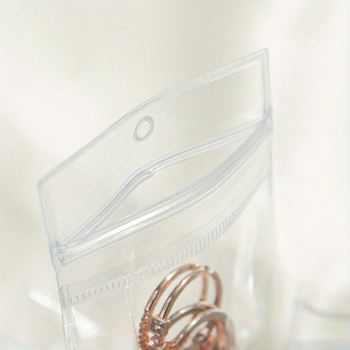20pcs Mini Clear Jewelry Pouches - Portable Storage Bags for Rings, Earrings & Necklaces