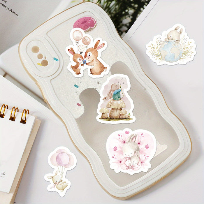 46pcs Cute Rabbit Stickers For Laptops, Water Bottles, Computers & Phones Easter gift