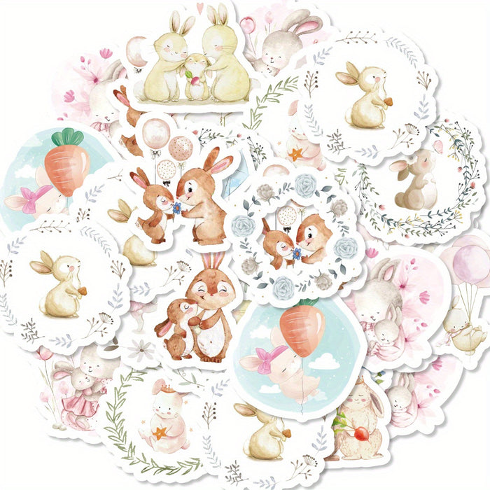 46pcs Cute Rabbit Stickers For Laptops, Water Bottles, Computers & Phones Easter gift