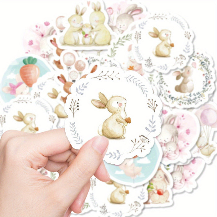 46pcs Cute Rabbit Stickers For Laptops, Water Bottles, Computers & Phones Easter gift