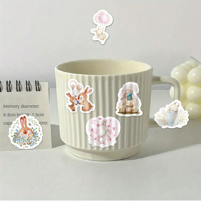46pcs Cute Rabbit Stickers For Laptops, Water Bottles, Computers & Phones Easter gift